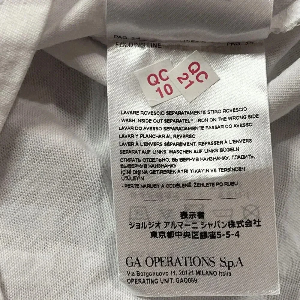 Armani Exchange FIN‎ Heart Love Designer Logo Women Tee New Small - Picture 10 of 13